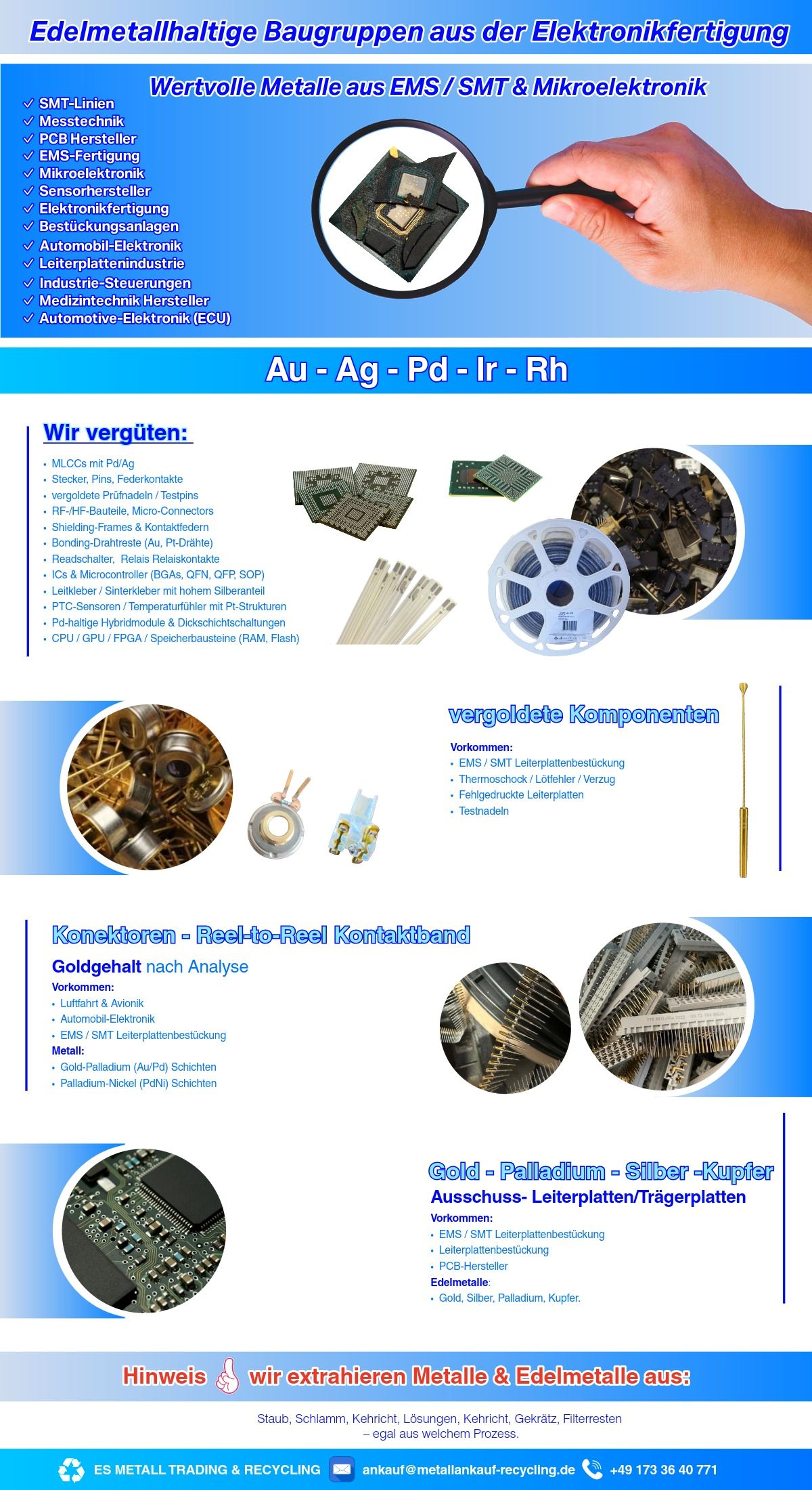 Ankauf Elektroschrott Gold Leiterplatten Platinenschrott | Jetzt Anfrage starten